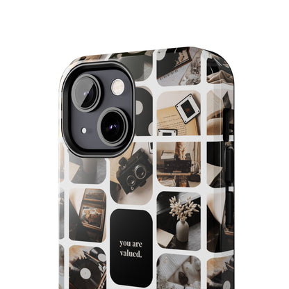 Retro Collage Phone Case - You Are Valued, Durable Protection for Your Device, Thoughtful Gift for Friends & Family, Perfect for Any [...]