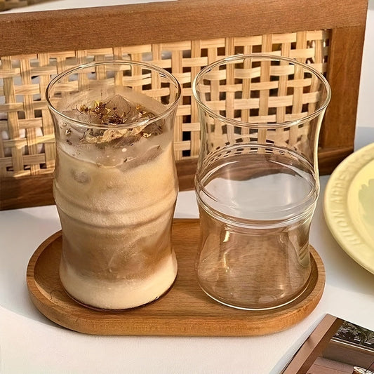 Handcrafted 420ml Glass Cylinder Cup for Drinks