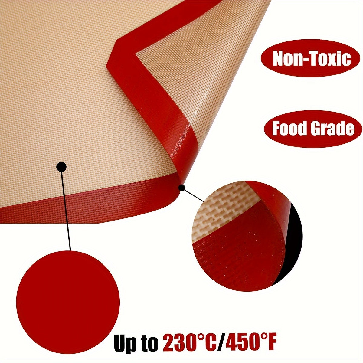 Reusable Nonstick Silicone Baking Mat  Easy Oven Use