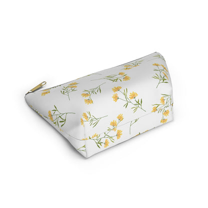 Customizable: Floral Accessory Pouch, Cute Makeup Bag, Travel Organizer, Gift for Her, Spring Flowers, Eco-Friendly Storage