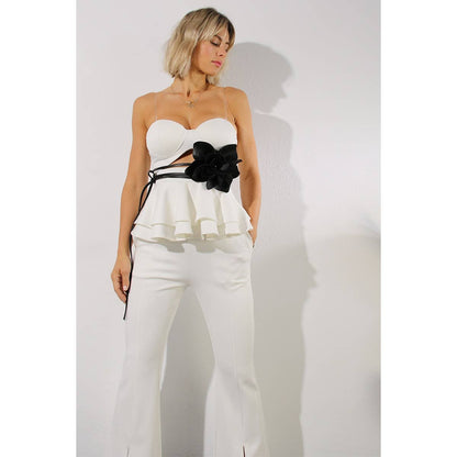 The Rose Faux Leather Flower Corsage Belt- Only a few left!