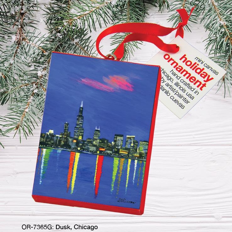 Dusk, Chicago, Ornament (OR-7365G)