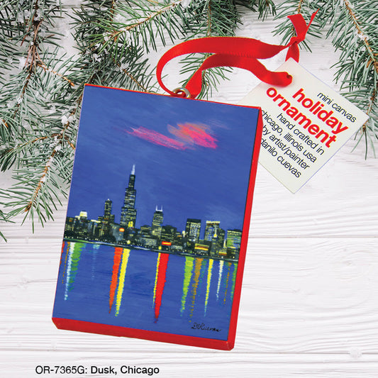 Dusk, Chicago, Ornament (OR-7365G)