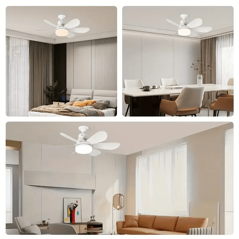 LED 30W Ceiling Fan Light with Remote Control – Dimmable E27 for Living Room, Study & Home Use (85-265V)