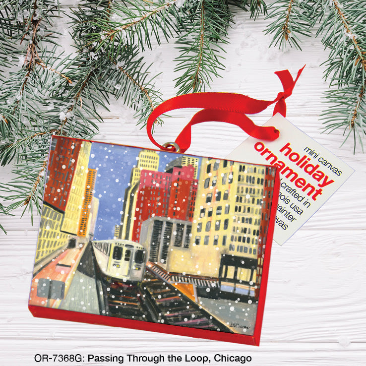 Passing through the Loop, Chicago, Ornament (OR-7368G)