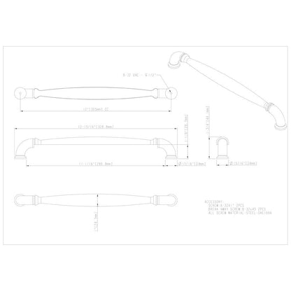 96 mm Center-to-Center Satin Nickel Chesapeake Cabinet Pull
