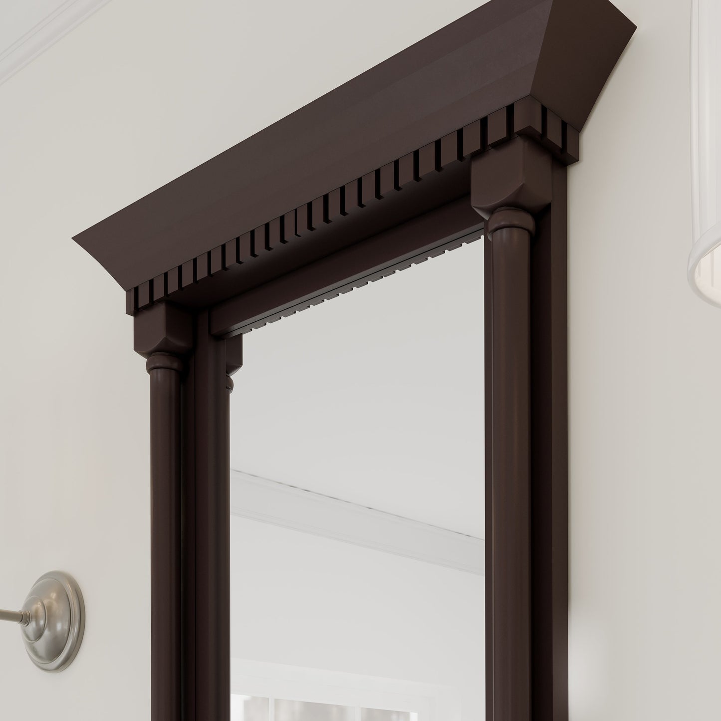 Eviva Preston Aged Chocolate Solid Wood Framed Mirror