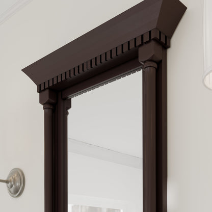Eviva Preston Aged Chocolate Solid Wood Framed Mirror