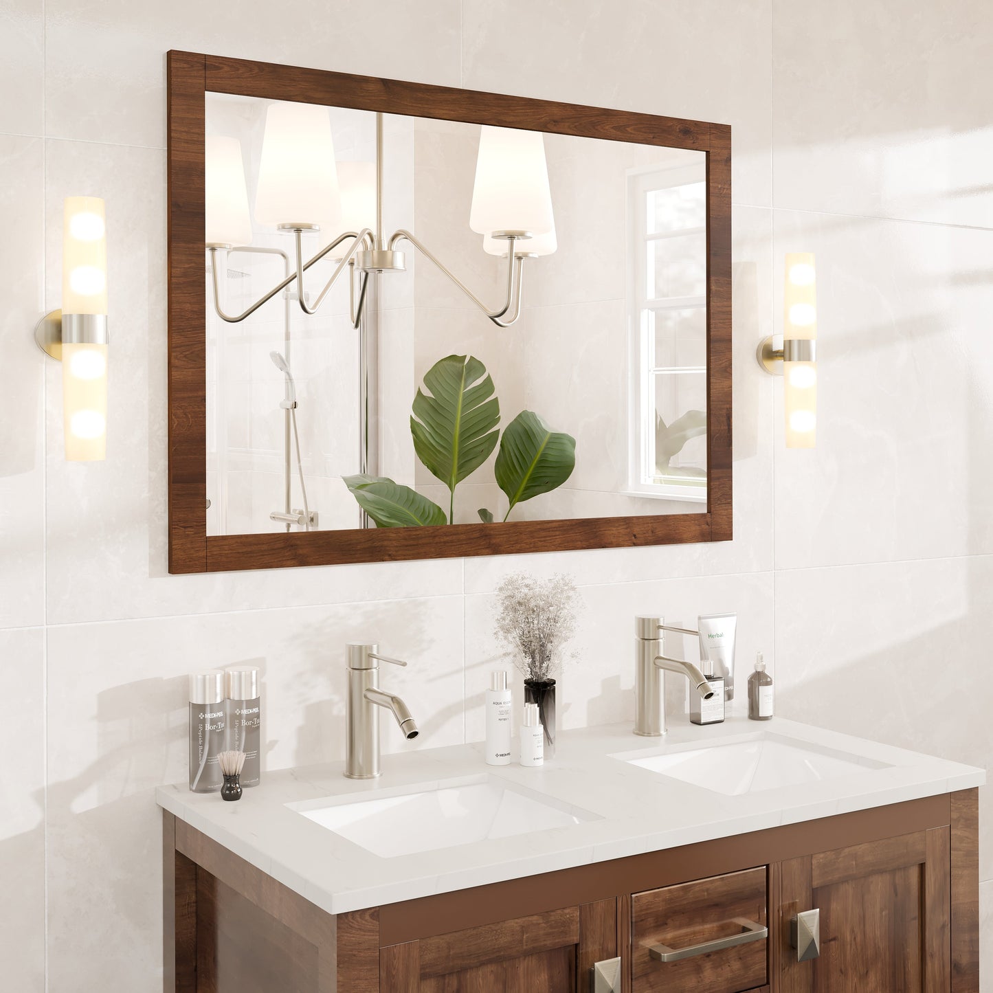 Eviva Sun Wooden Framed Mirror