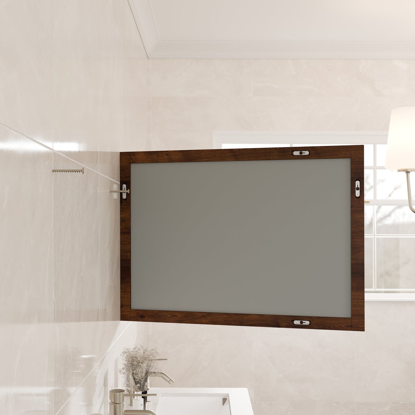 Eviva Sun Wooden Framed Mirror