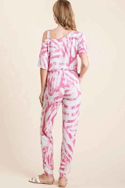 BiBi Zebra Print French Terry Stylish Top and Pants Combo