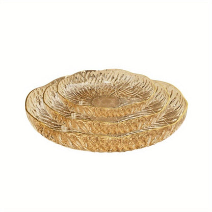 PetalShaped Snack Plates Set 3 Stylish Serving Platters
