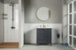 Paloma 30" Dark Gray Bathroom Vanity with Quartz Top & Gold Hardware