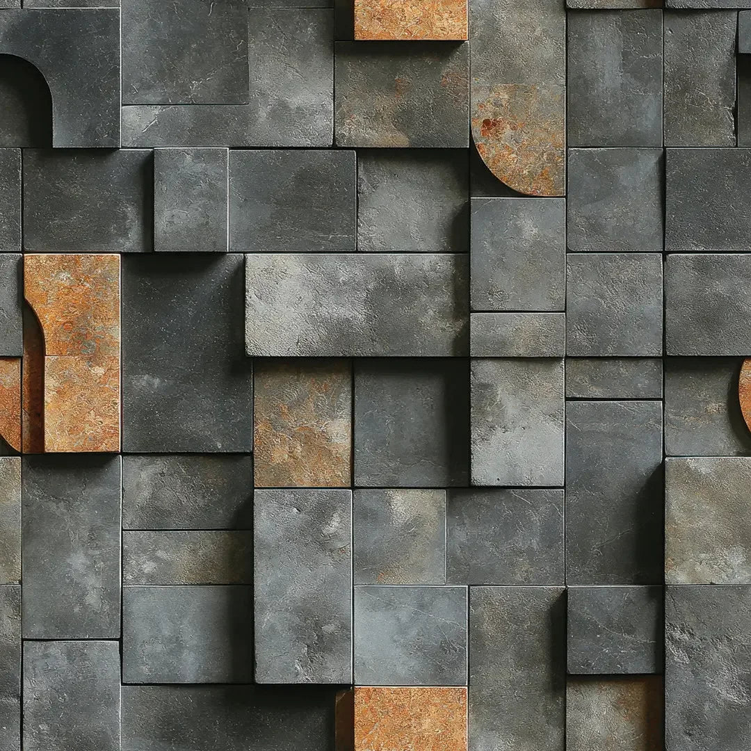 Urban Slate & Copper Geo-Block