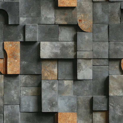 Urban Slate & Copper Geo-Block
