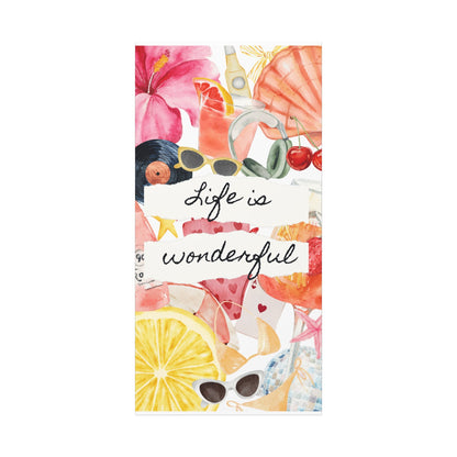 Life is Wonderful Canvas Wall Art, Colorful Decor, Inspirational Gift, Home Display, Summery Wall Art, Motivational Print