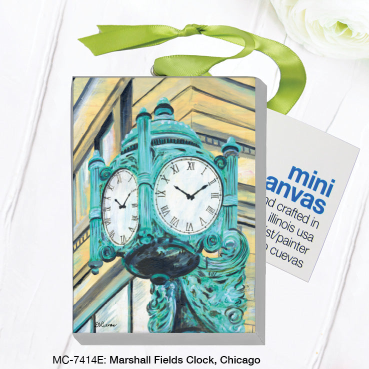 Marshall Fields Clock, Chicago, Mini Canvas (MC-7414E)