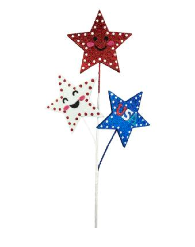 Glitter Star Spray H26 red,white,blue