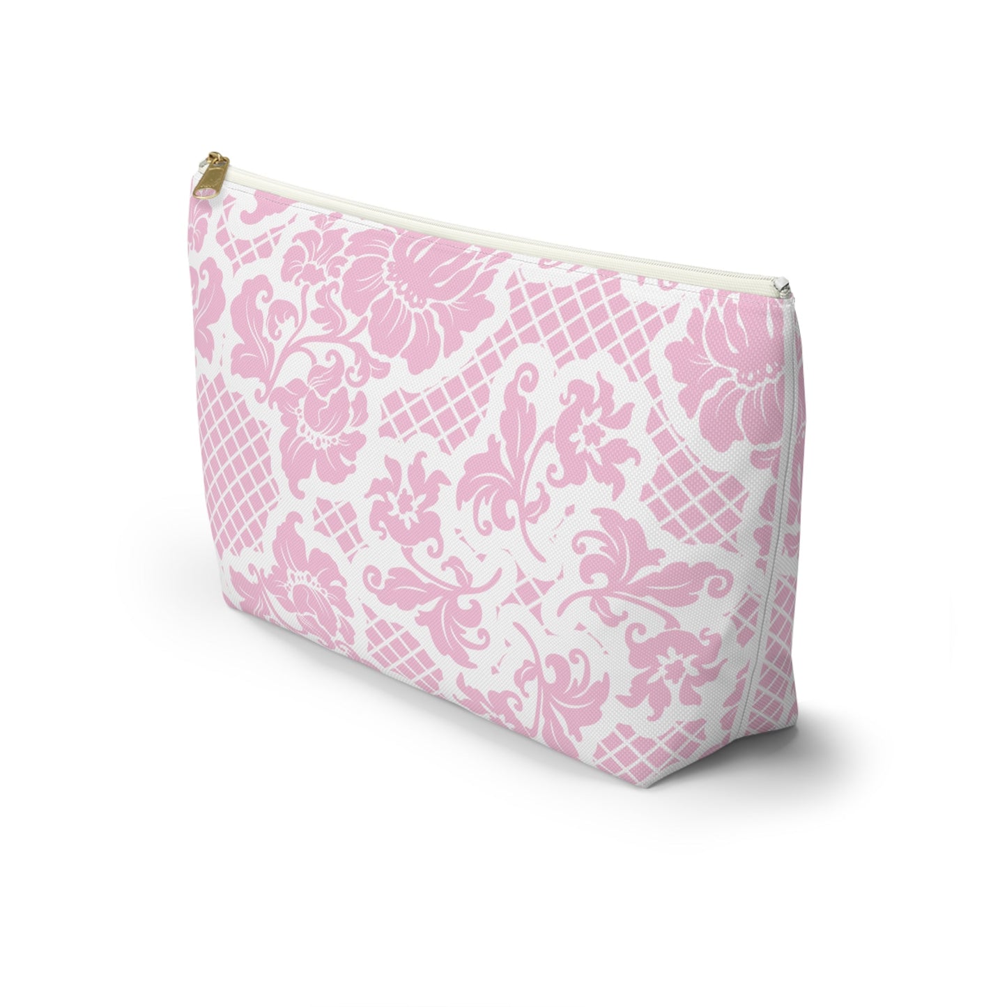 Customizable: Chic Floral Accessory Pouch | Makeup Bag, Organizer, Travel Essentials, Gift for Her, Pink Floral Design