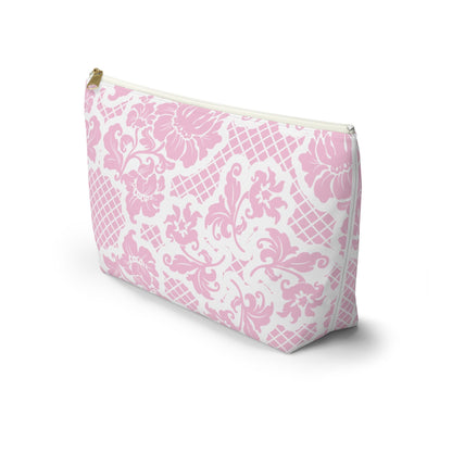 Customizable: Chic Floral Accessory Pouch | Makeup Bag, Organizer, Travel Essentials, Gift for Her, Pink Floral Design