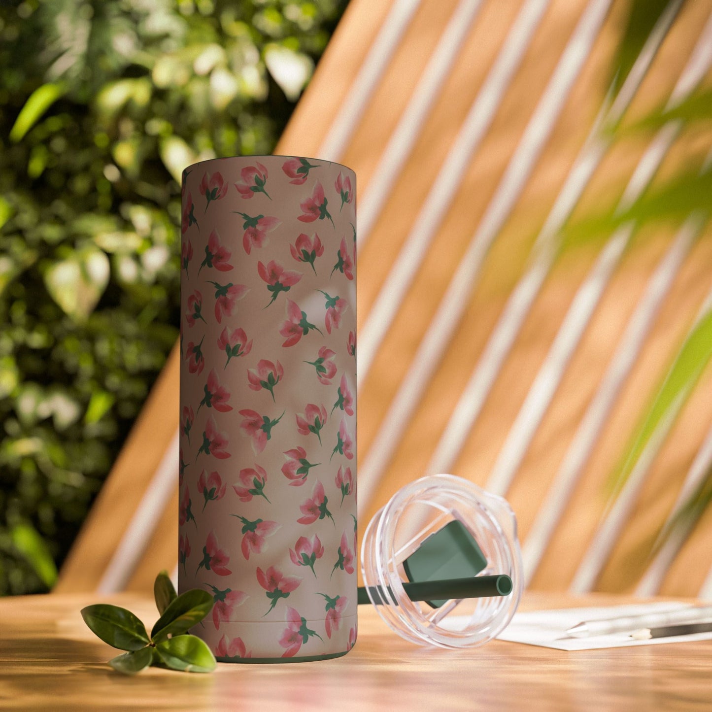 Customizable: Floral Pattern Tumbler, Personalized Gift for Coffee Lovers, Travel Mug for Women, Insulated Drinkware, Trendy Water Bottle