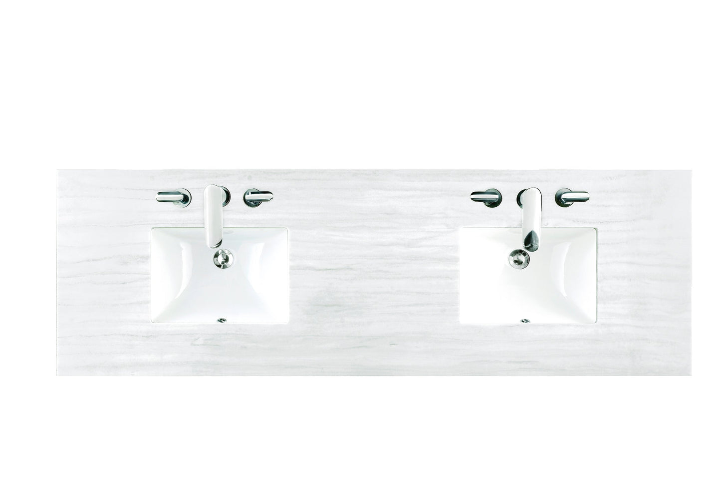 72" Double Top, 3 CM Arctic Fall Solid Surface w/ Sink