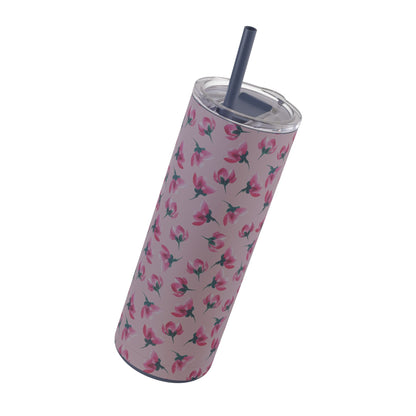 Customizable: Floral Pattern Tumbler, Personalized Gift for Coffee Lovers, Travel Mug for Women, Insulated Drinkware, Trendy Water Bottle