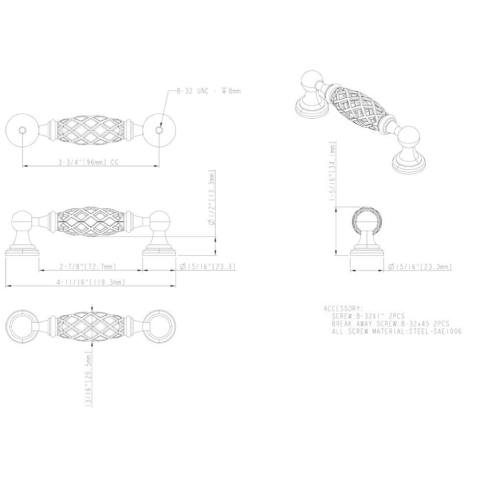 Tuscany Birdcage Cabinet Pull