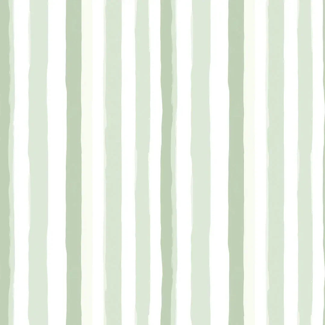 Serene Sage Brushstroke Stripes