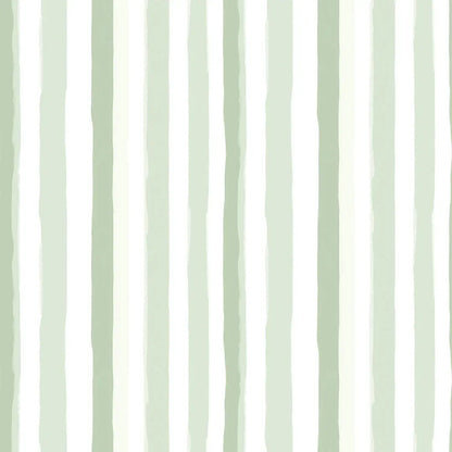 Serene Sage Brushstroke Stripes