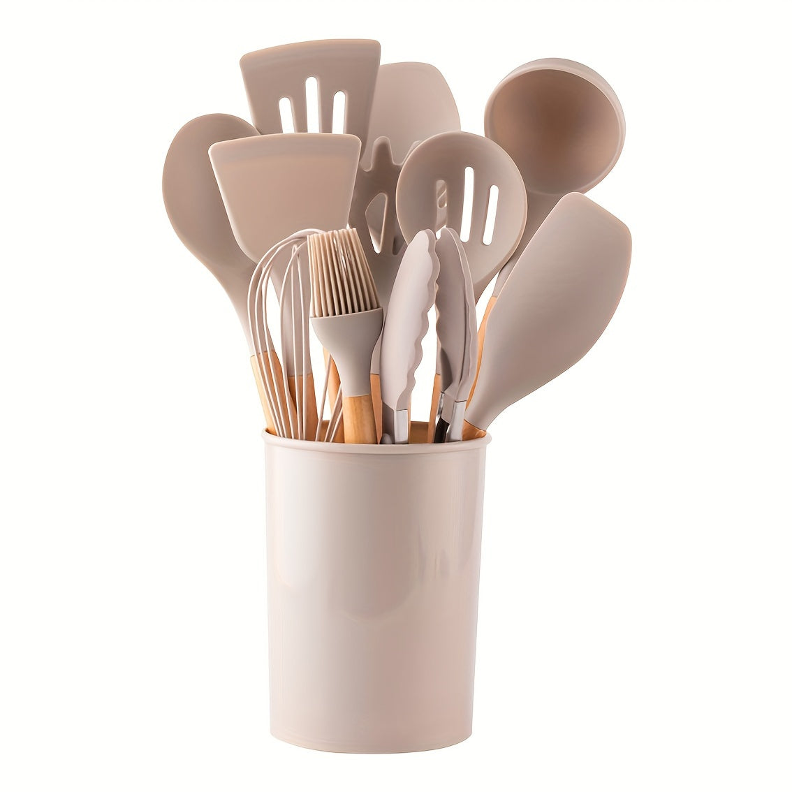 12Piece Grey Silicone Kitchen Utensil Set with Holder | Kitchen Accessories | Kitchen + Metal