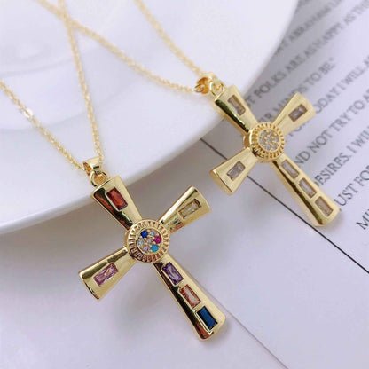 Niche Personality Hip Hop Men's Cross Necklace Pendant - Hip Hop Men's Cross Necklace