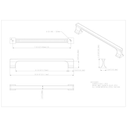 96 mm Center-to-Center Satin Nickel Sullivan Cabinet Pull
