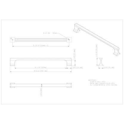 96 mm Center-to-Center Satin Nickel Sullivan Cabinet Pull