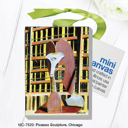 Picasso Sculpture, Chicago, Mini Canvas (MC-7520A)