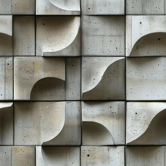 Brutalist Flow Concrete Wallpaper