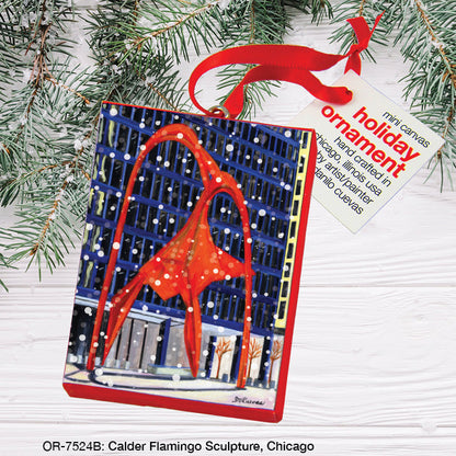 Calder Flamingo Sculpture, Chicago, Ornament (OR-7524B)