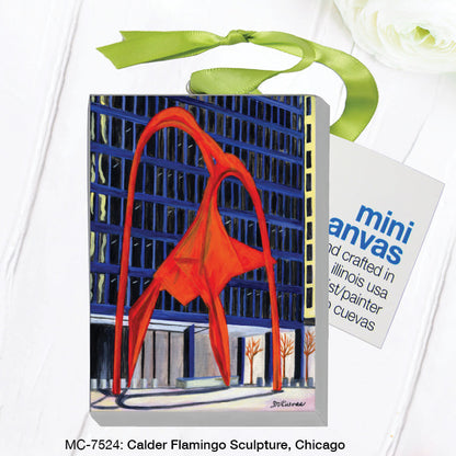 Calder Flamingo Sculpture, Chicago, Mini Canvas (MC-7524A)