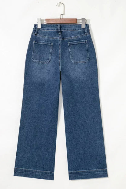Ashleigh Blue Cropped High Rise Wide Leg Jeans