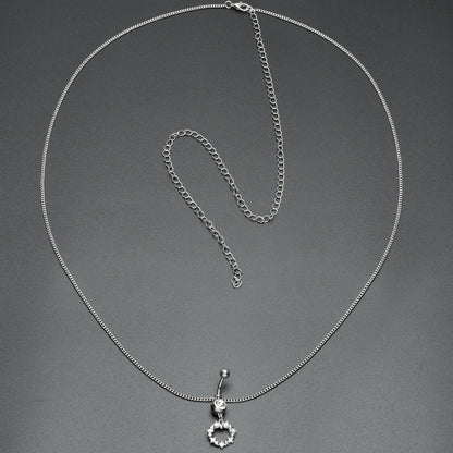 Clear Gem Wreath of Glam Dangle Belly Ring Belly Chain