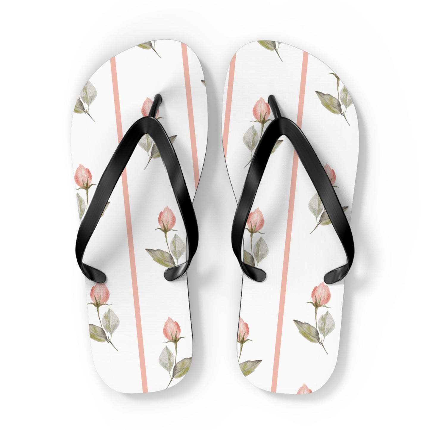Customizable: Floral Flip Flops - Summer Footwear, Beach Sandals, Vacation Essentials, Gift for Her