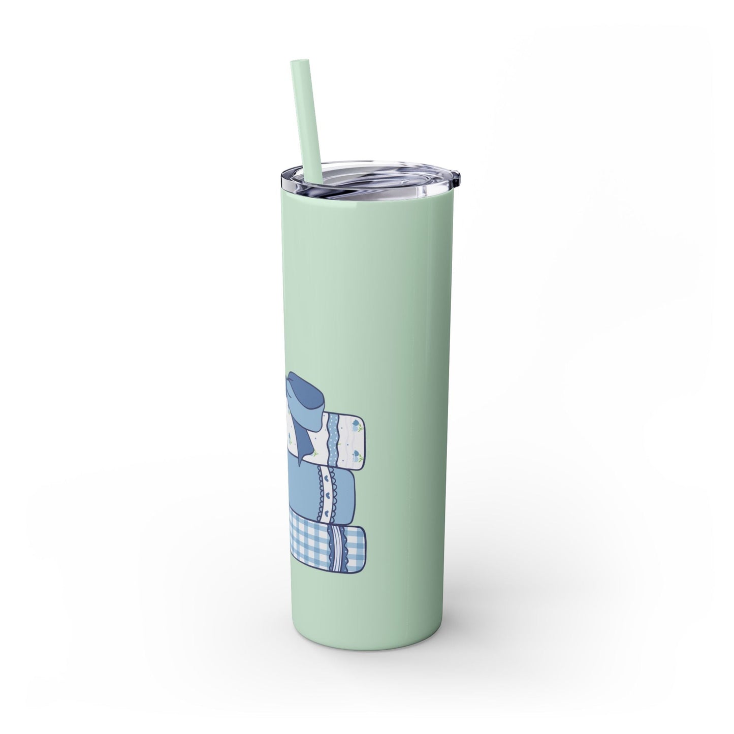 Customizable: Girly Book Club Skinny Tumbler with Straw, 20oz | Perfect for Events, Gifts, Coffee, and Summer Drinks