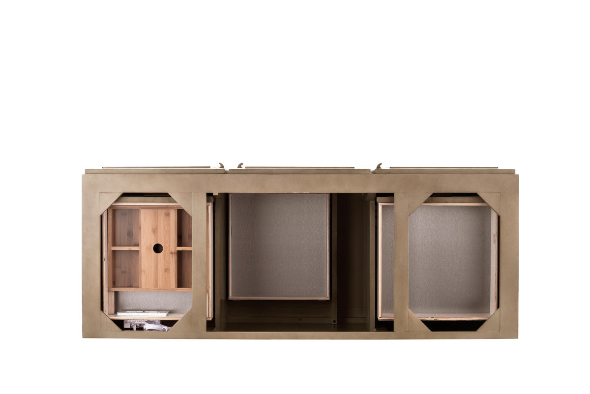 Portland 60" Single Vanity Cabinet, Whitewashed Walnut