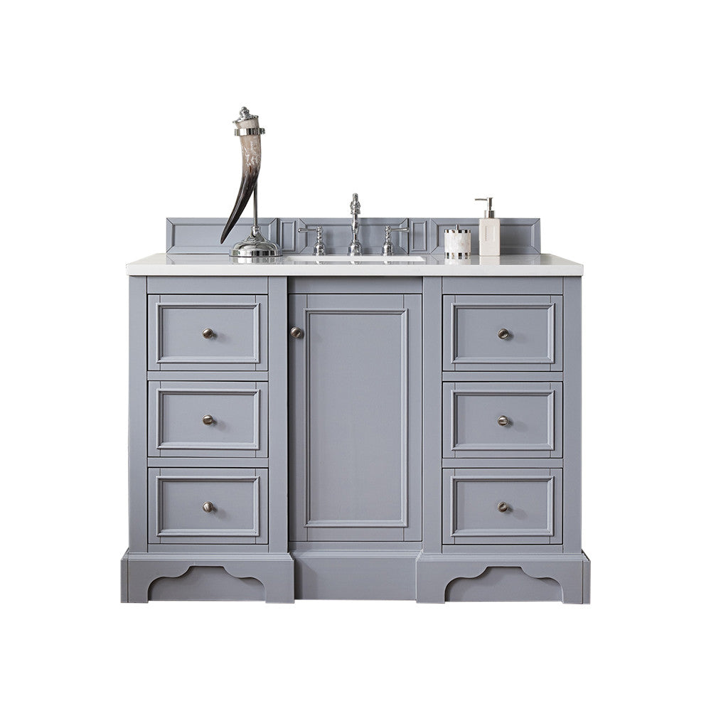 De Soto 48" Single Vanity Cabinet, Bright White