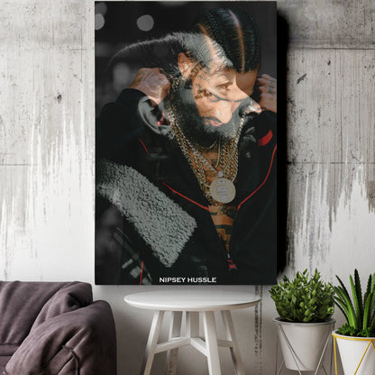 Nipsey Hussle Canvas – Rap Legend Wall Art for Studio Decor