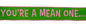 2.5"X10YD YOU'RE A MEAN ONE/VLT LIME GREEN/PINK