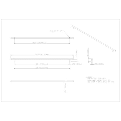 96 mm Center-to-Center Hollow Matte Black Stainless Steel Naples Cabinet Bar Pull
