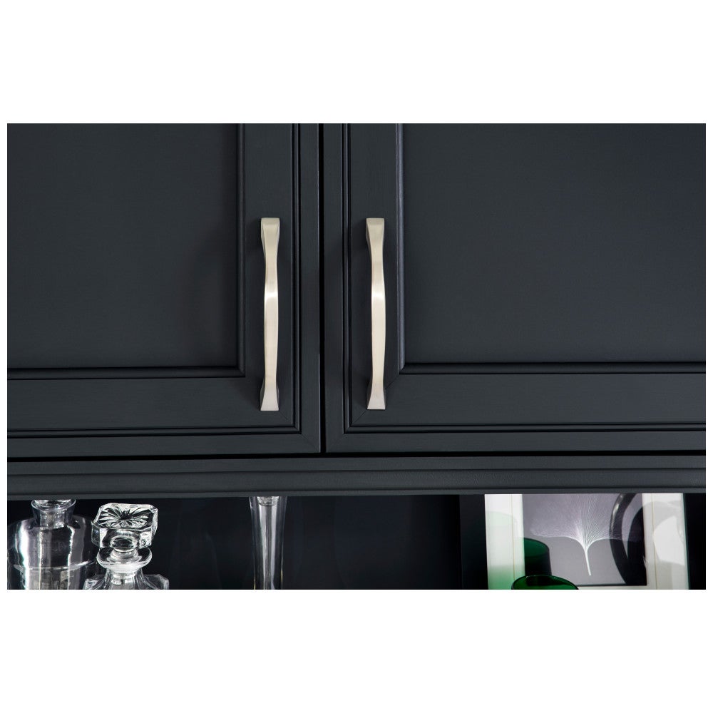 96 mm Center-to-Center Satin Nickel Flared Philip Cabinet Pull