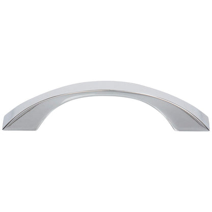 96 mm Center-to-Center Satin Nickel Flared Philip Cabinet Pull