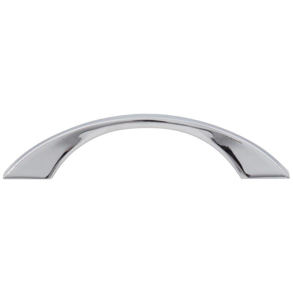 96 mm Center-to-Center Satin Nickel Flared Philip Cabinet Pull